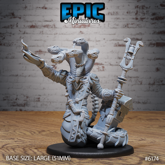 3D Resin Miniature Snake Shaman - D&D Epic Miniatures