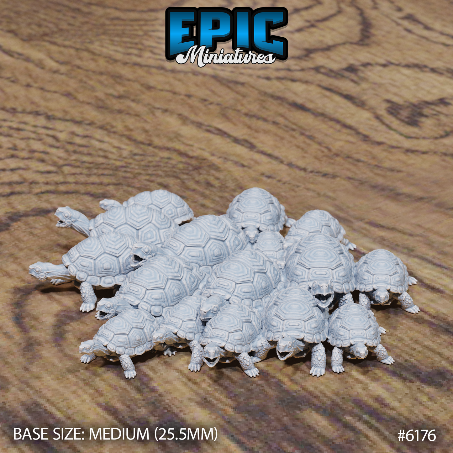 3D Resin Miniature Tortoise Swarm - D&D Epic Miniatures