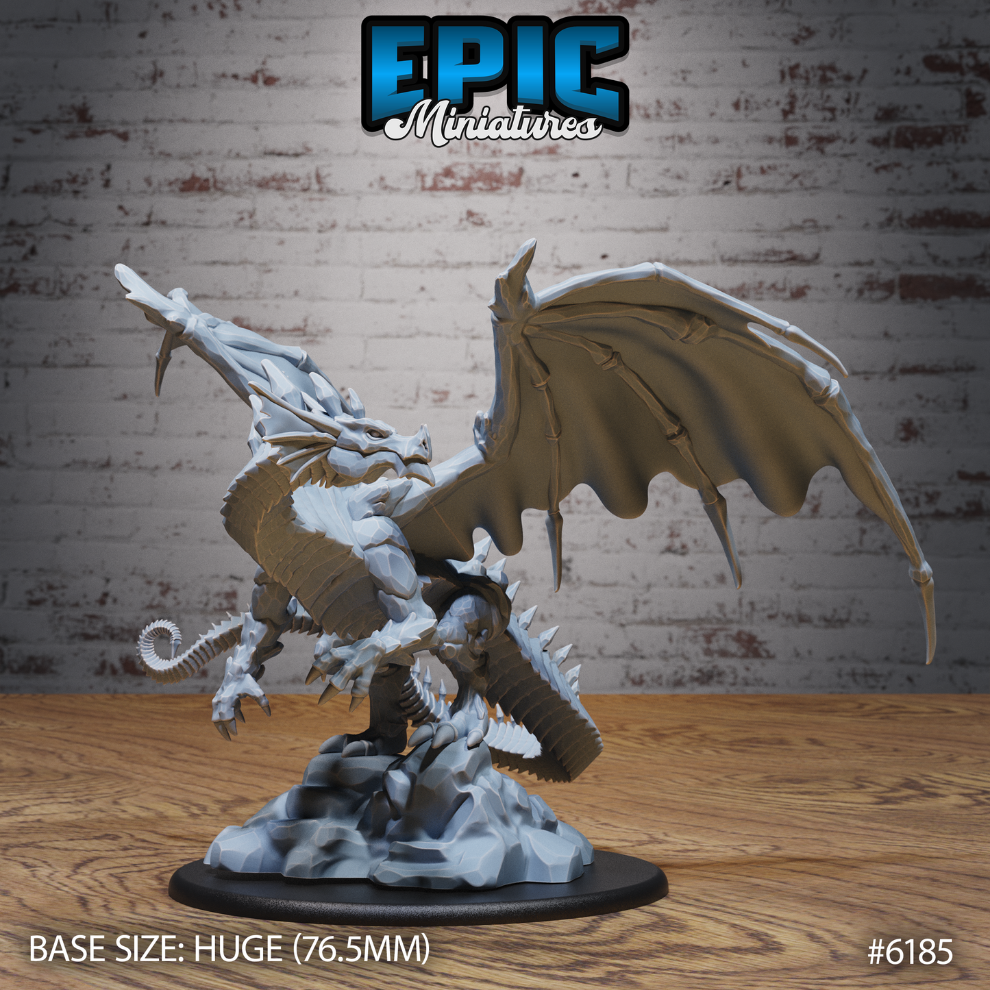 3D Resin Miniature Topaz Dragon - D&D Epic Miniatures