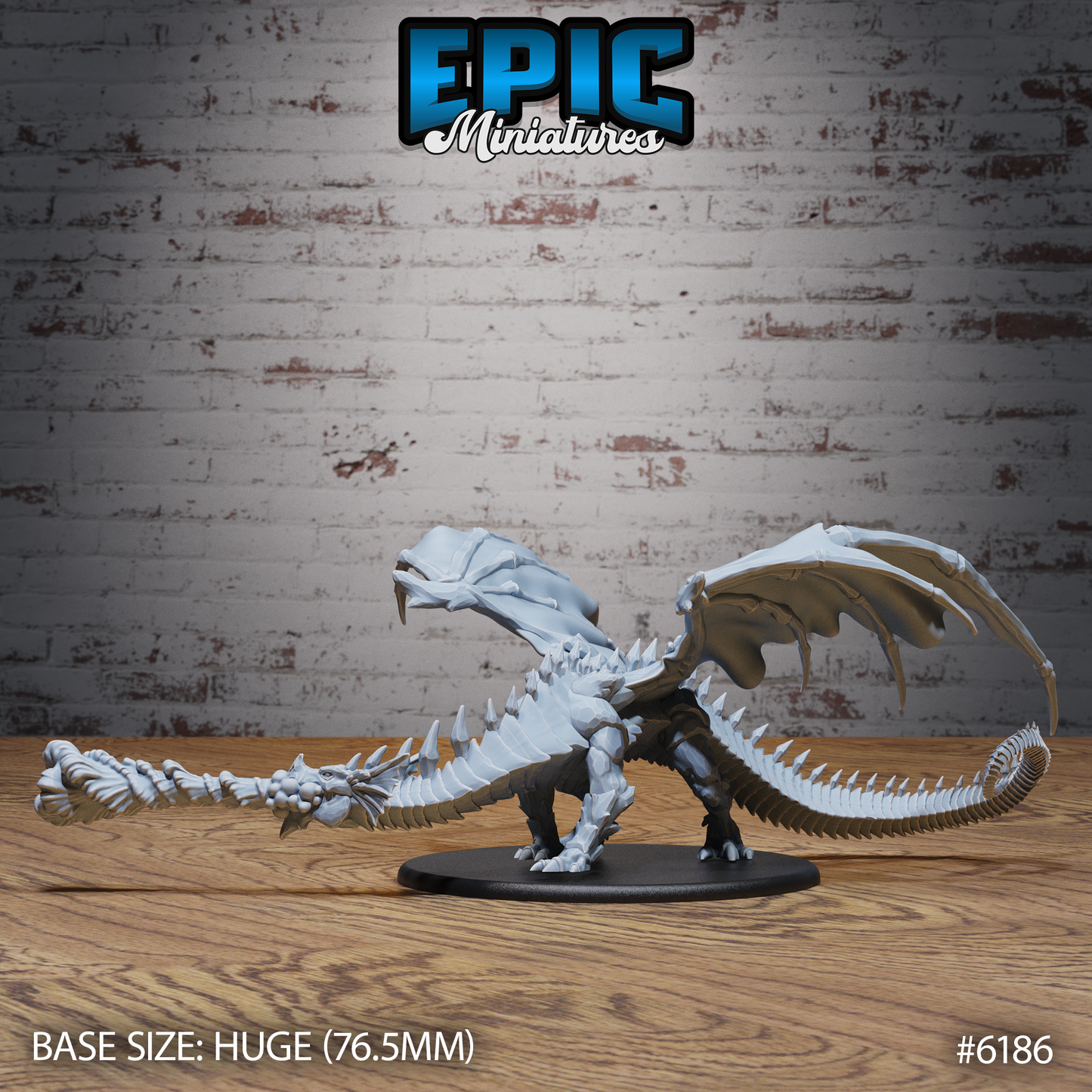 3D Resin Miniature Topaz Dragon - D&D Epic Miniatures