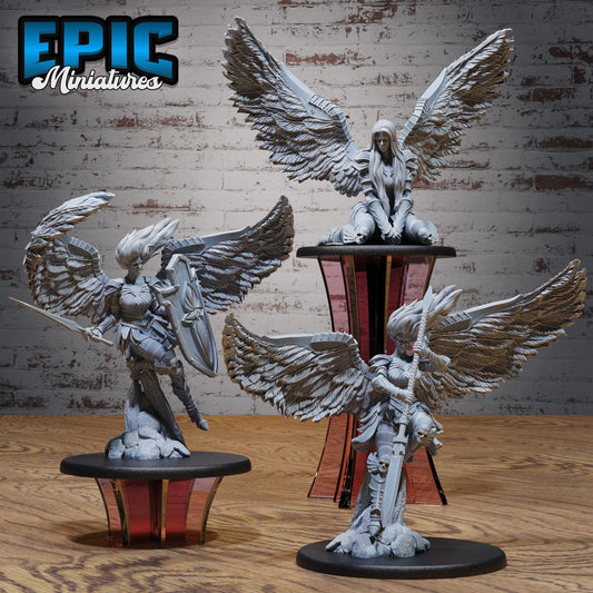 Solar Lady Angel Set - Heavenly Battle - Epic Miniatures - Dungeons and Dragons