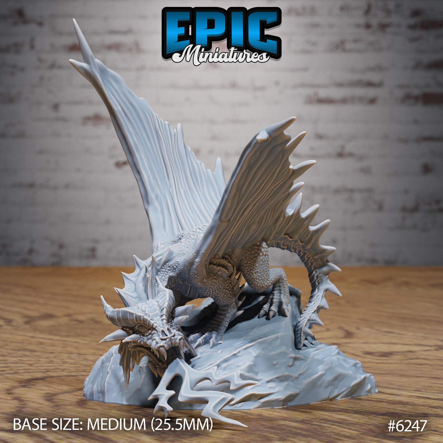 3D Resin Miniature Gold Dragon Wyrmling Set - D&D - Epic Miniatures