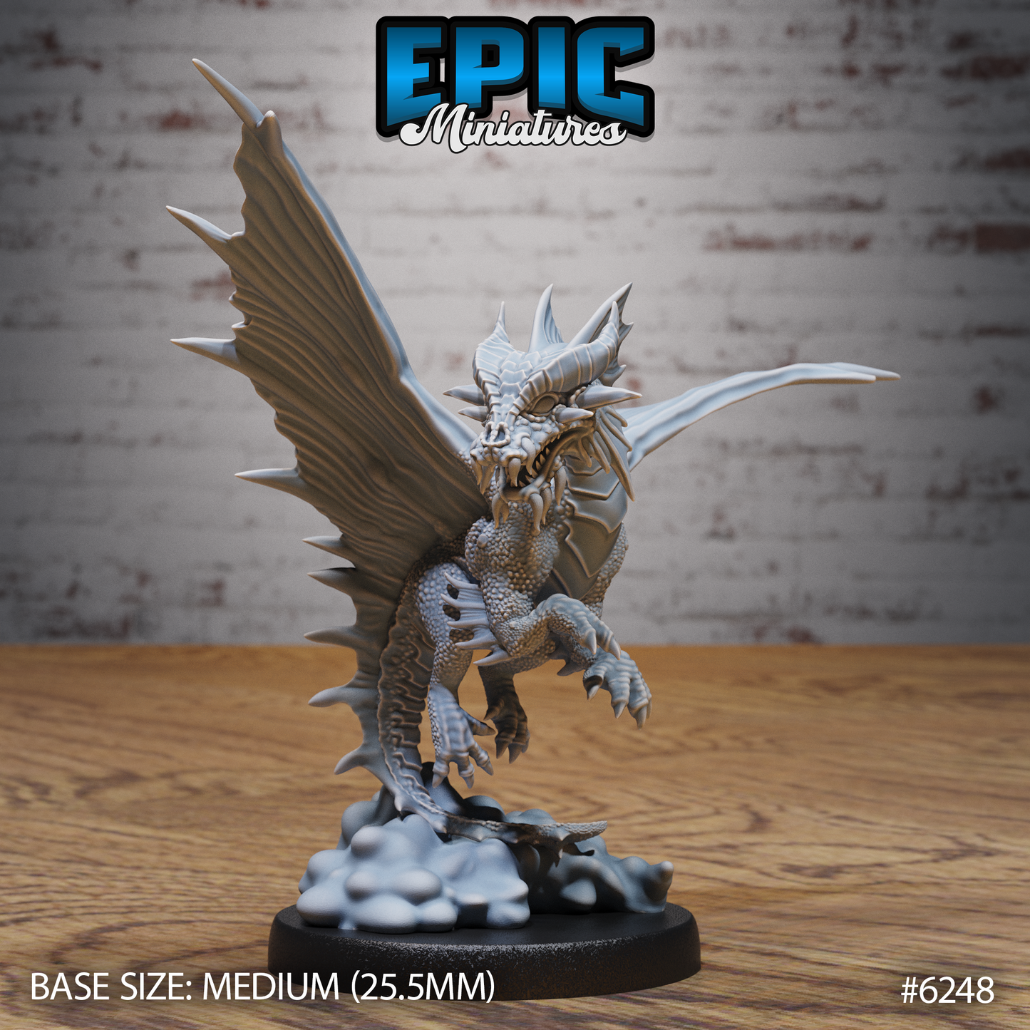3D Resin Miniature Gold Dragon Wyrmling Set - D&D - Epic Miniatures