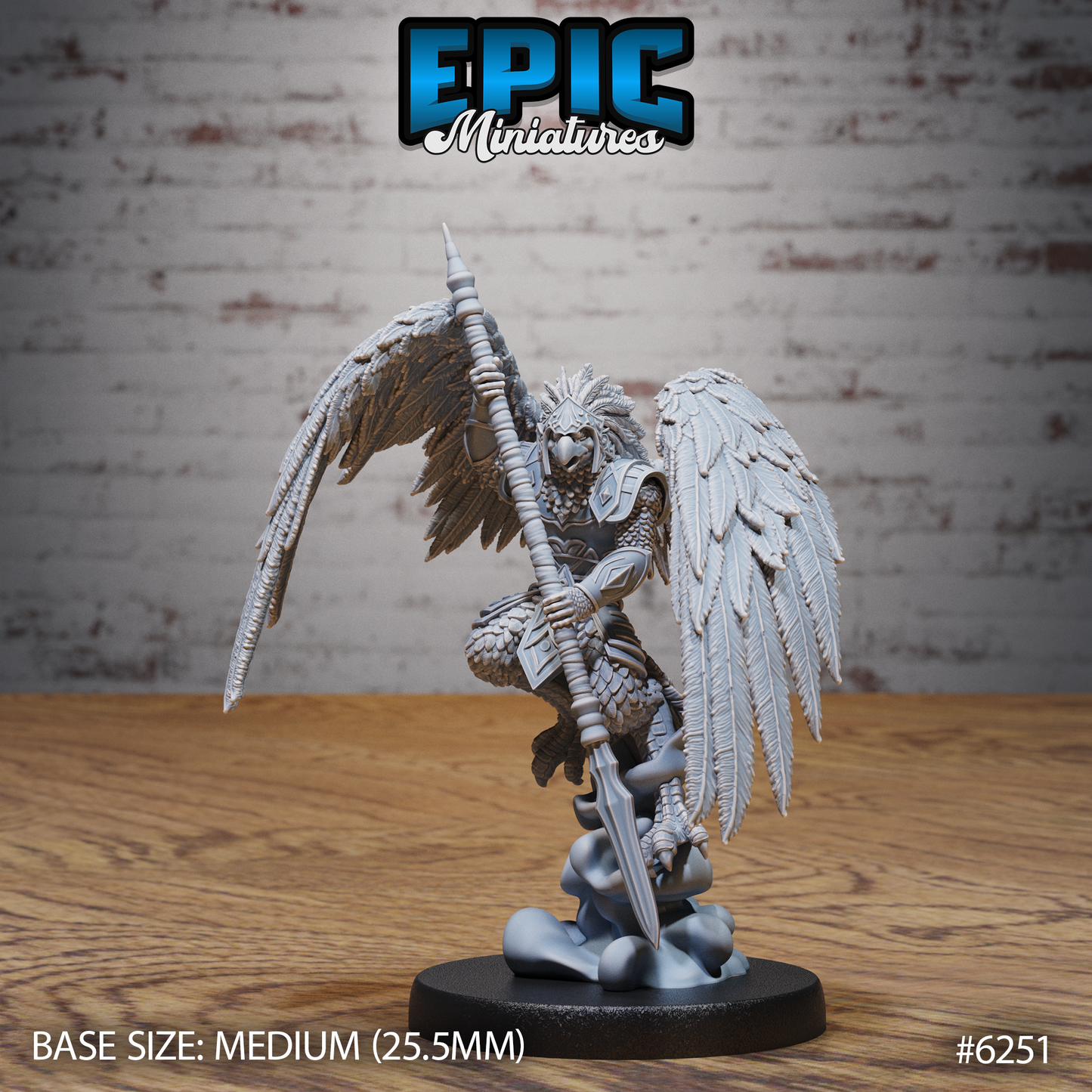 3D Resin Miniature Eagle Folk Fighter Set - D&D - Epic Miniatures