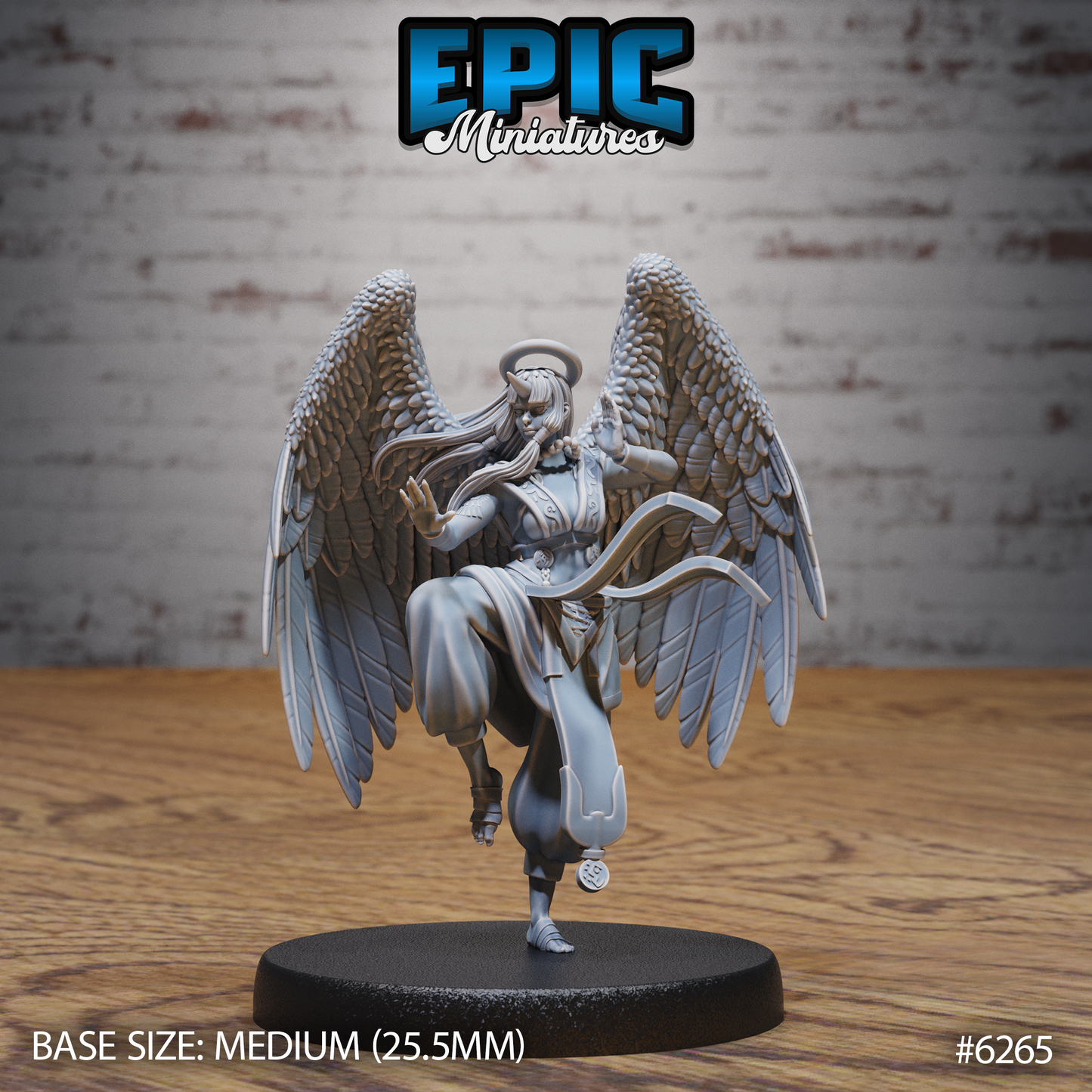 3D Resin Miniature Angel Folk Fighter Set - D&D Epic Miniatures