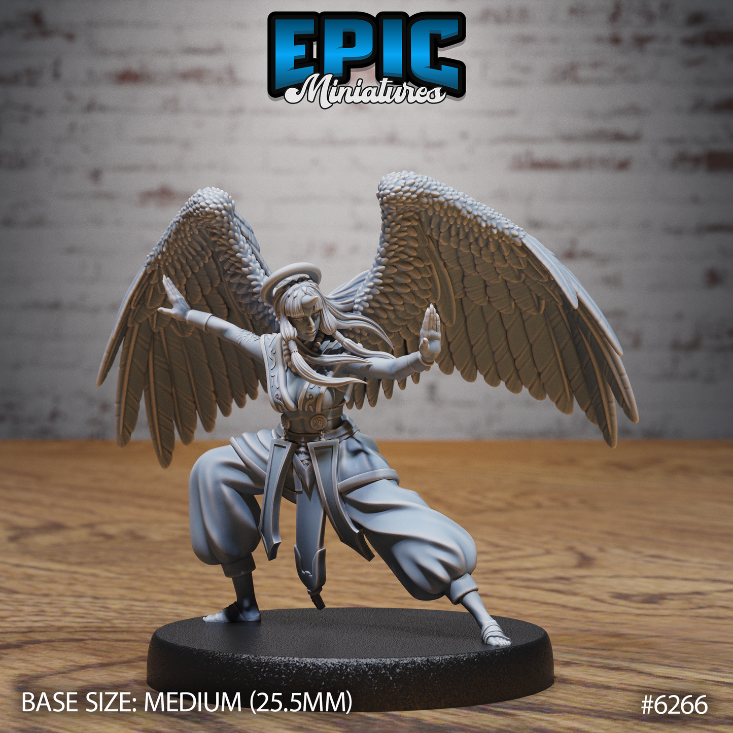 3D Resin Miniature Angel Folk Fighter Set - D&D Epic Miniatures