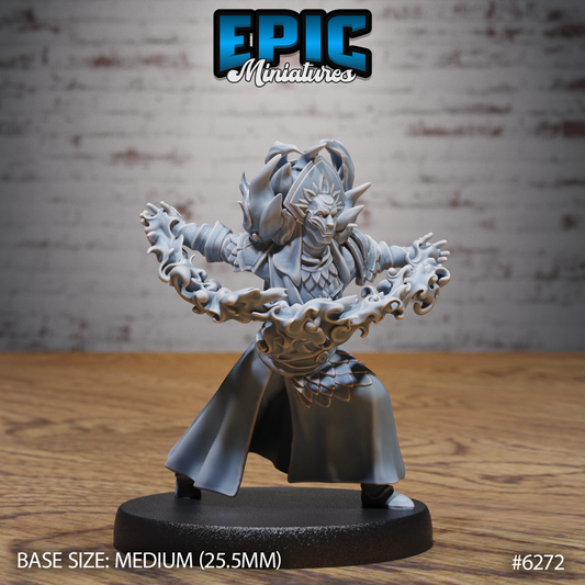 3D Resin Miniature Pain Cleric Folk Fighter Set D&D Epic Miniatures
