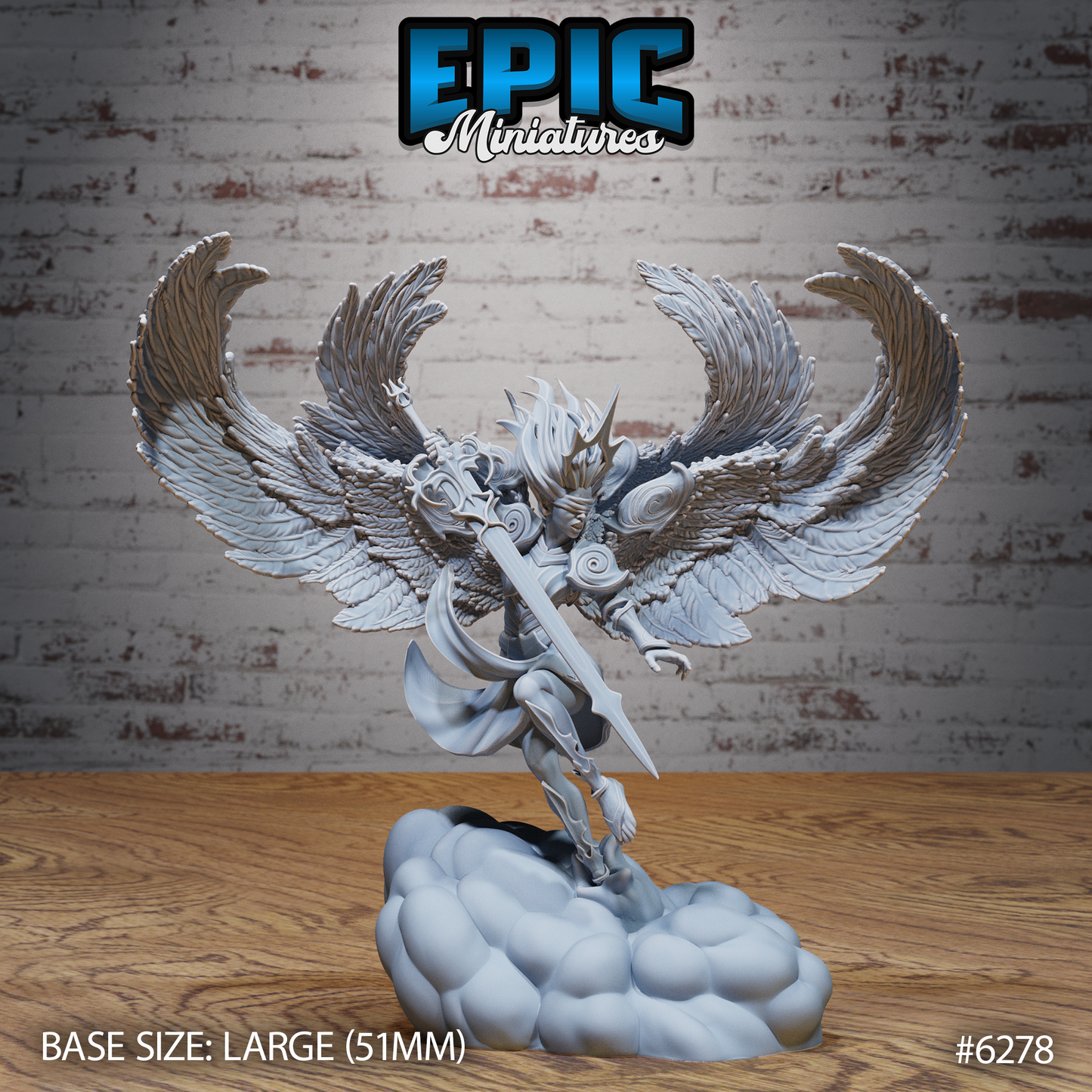 3D Resin Miniature Zariel Angel Prime - D&D Epic Miniatures