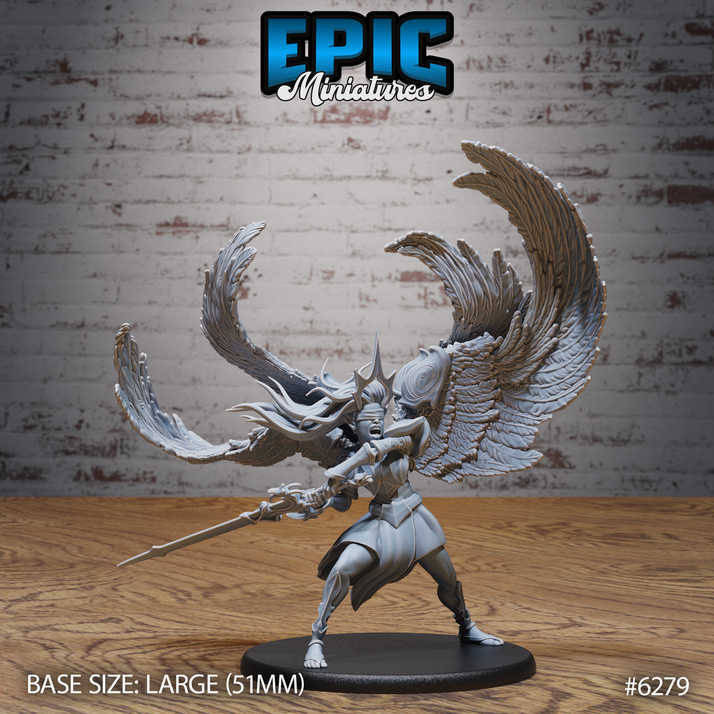 3D Resin Miniature Zariel Angel Prime - D&D - Epic Miniatures