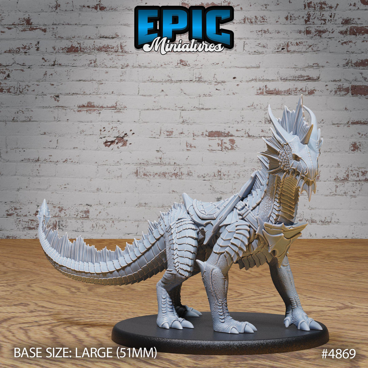 3D Resin Miniature Guard Drakes Silver - D&D Epic Miniatures
