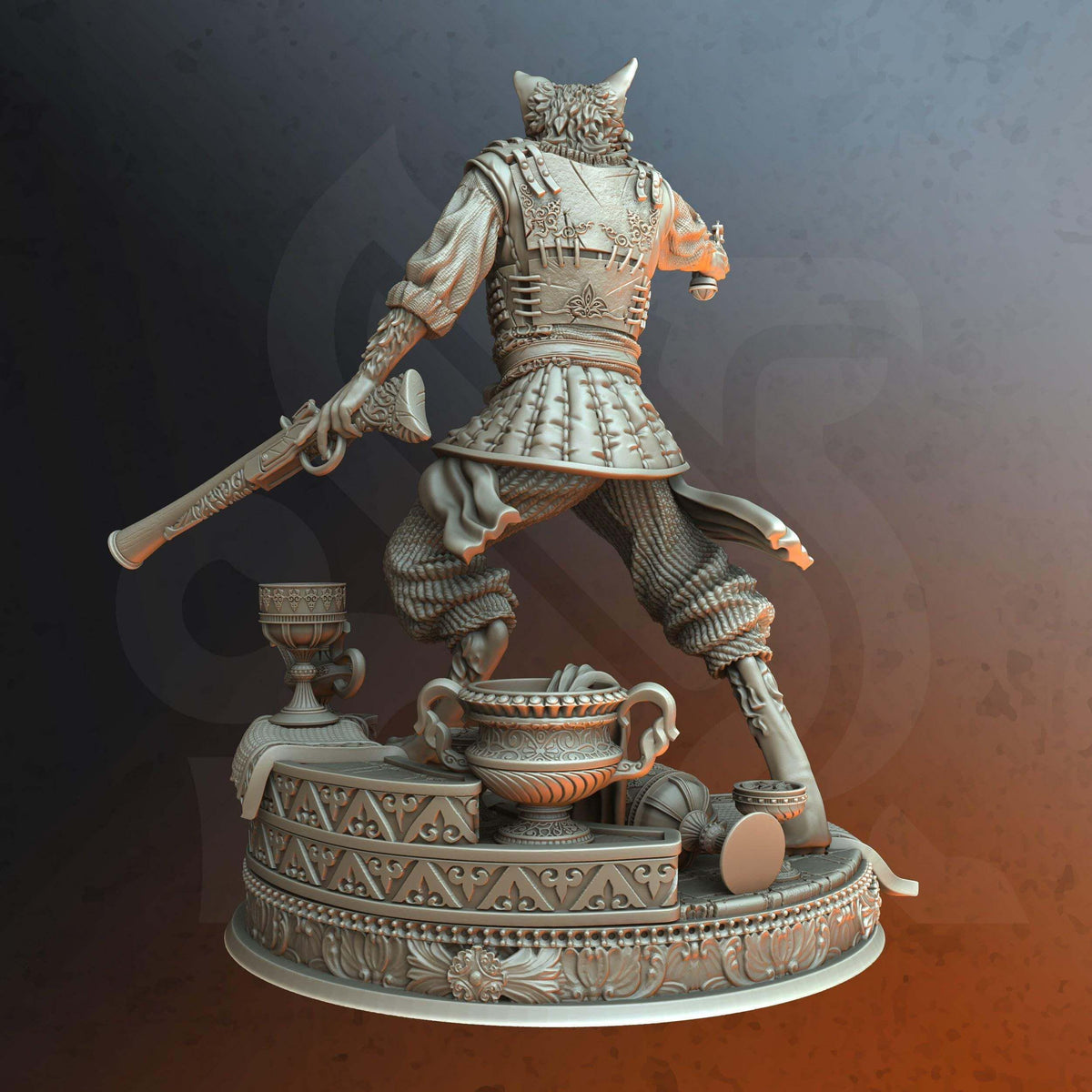 Sultan's Bodyguard - Gunslinger Kara'Ta - 3D Printed Resin RPG/Tabletop/Boardgames Miniature DM Stash