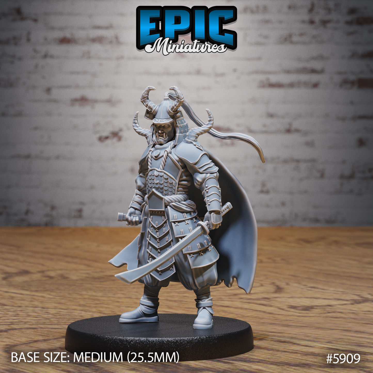 3D Resin Miniature Dark Shogun - D&D Epic Miniatures