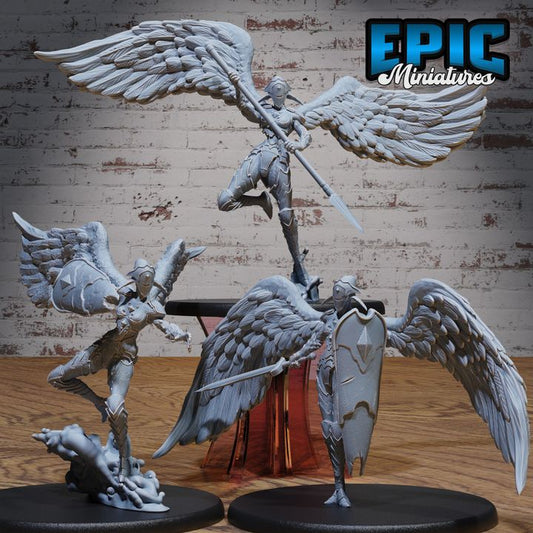 3D Resin Miniature Animated Angel Statue - D&D Epic Miniatures