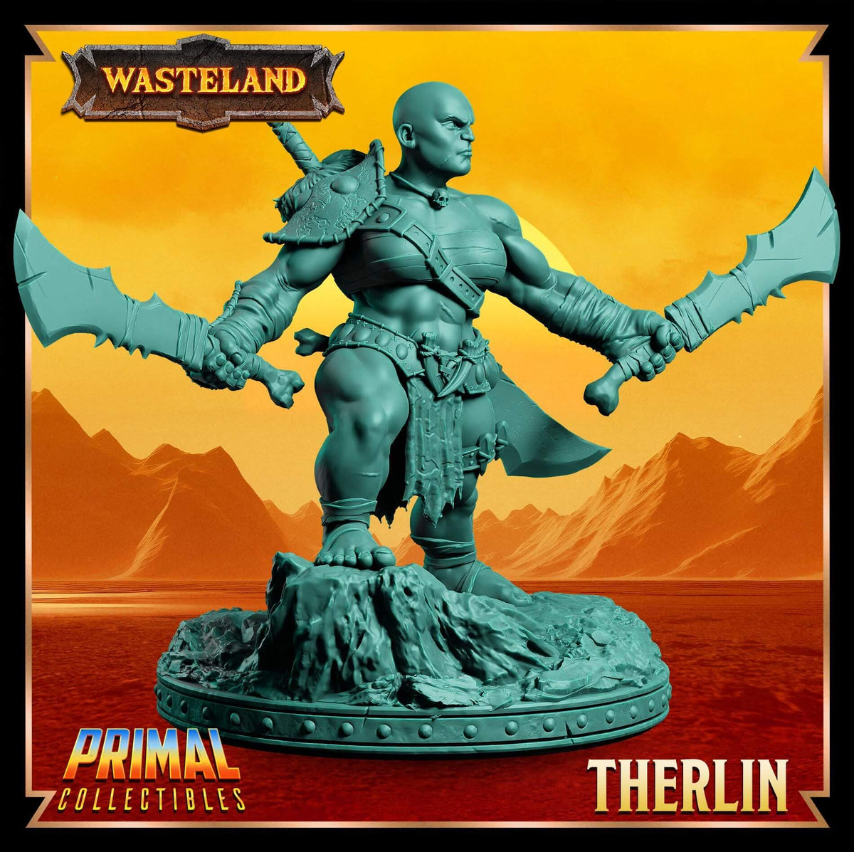 Therlin Dwarf - Wasteland 3D Printed Resin RPG/Tabletop/Boardgames Miniature Primal Collectibles