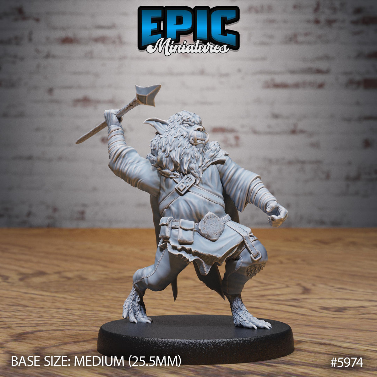 3D Resin Miniature Northern Bugbear - D&D Epic Miniatures