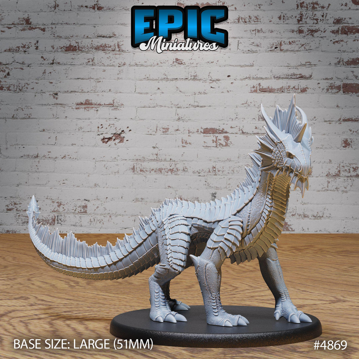 3D Resin Miniature Guard Drakes Silver - D&D Epic Miniatures