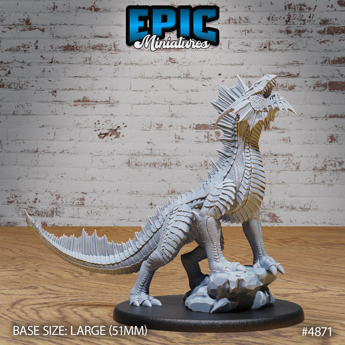 3D Resin Miniature Guard Drakes Silver - D&D Epic Miniatures