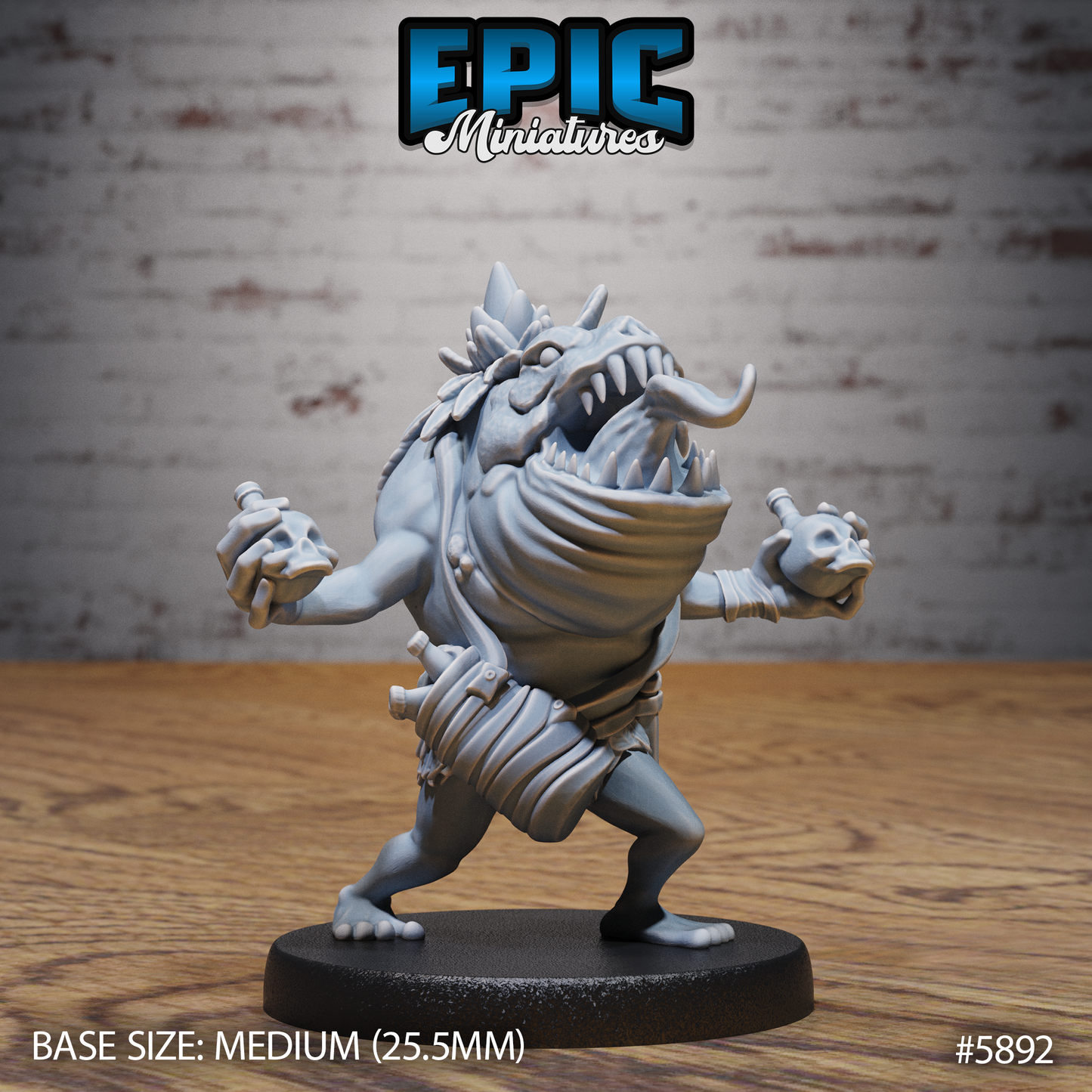 3D Resin Miniature Platizard - D&D Epic Miniatures