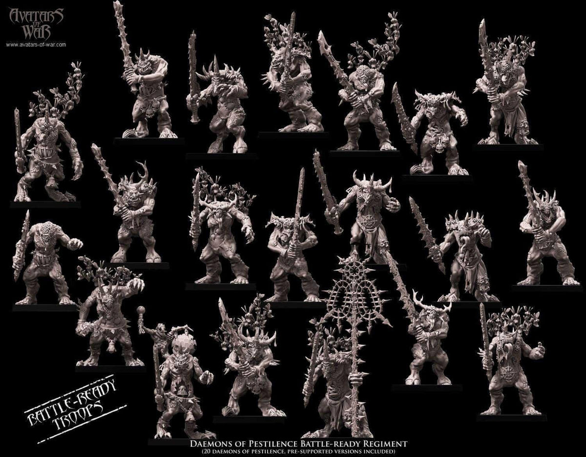 Daemons of Pestilence Battle Ready regiment - Avatars of War