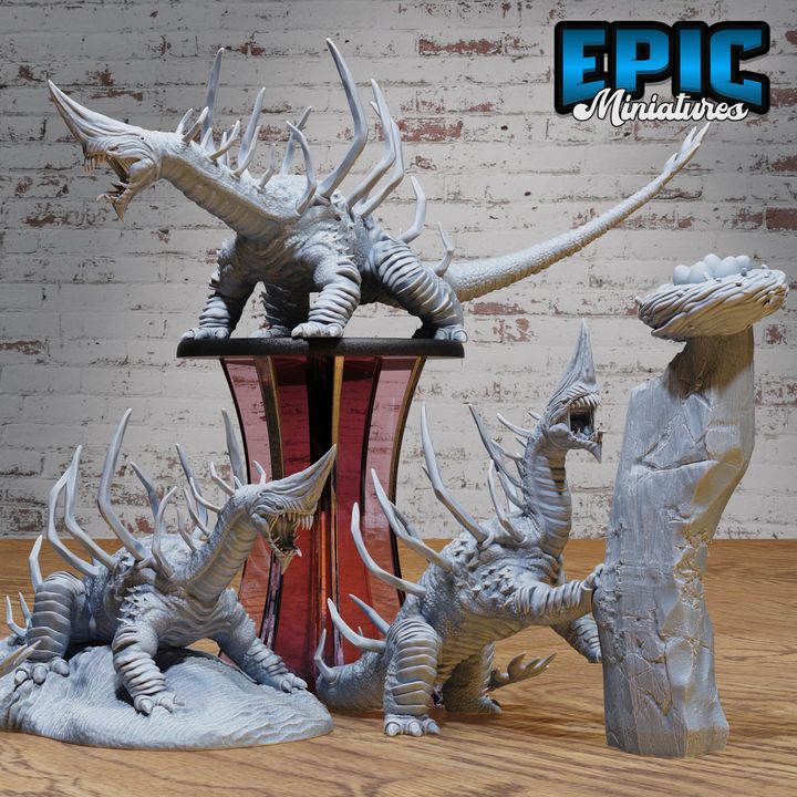3D Resin Miniature Sand Wyrm - D&D Epic Miniatures