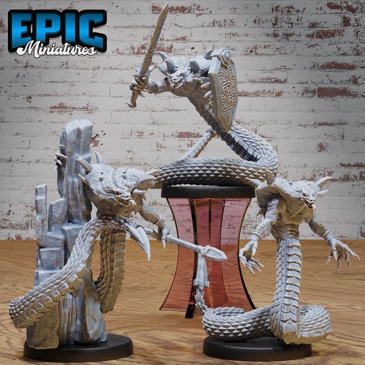 3D Resin Miniature Cobra Folk  D&D Epic Miniatures