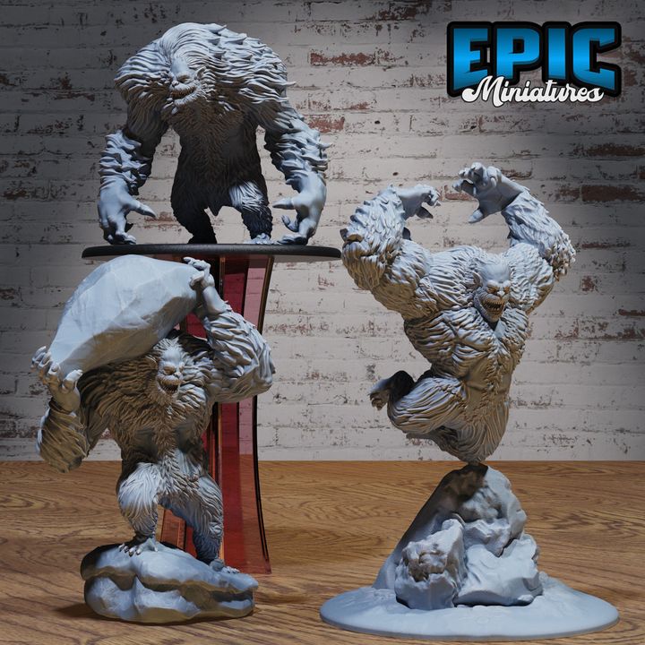 3D Resin Miniature Yeti Abomination - D&D Epic Miniatures