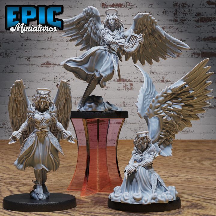 3D Resin Miniature Angel Female - D&D Epic Miniatures
