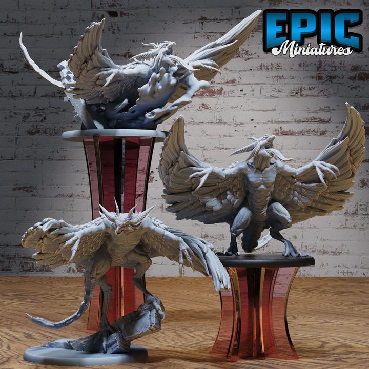 3D Resin Miniature Harpy Beast - D&D Epic Miniatures
