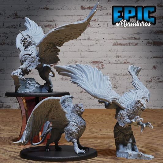 3D Resin Miniature Griffin - D&D Epic Miniatures
