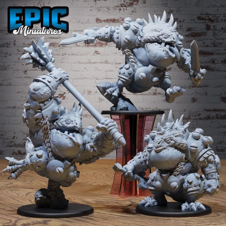 3D Resin Miniature Bulky Lizard Bandit - D&D Epic Miniatures