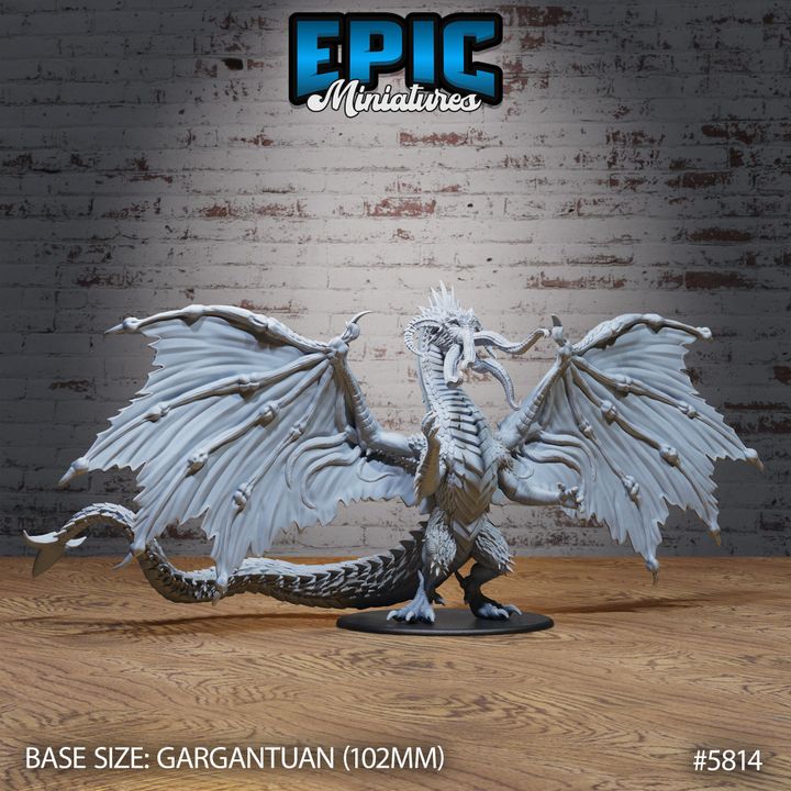 3D Resin Miniature Brainstealer Black Dragon - D&D Epic Miniatures