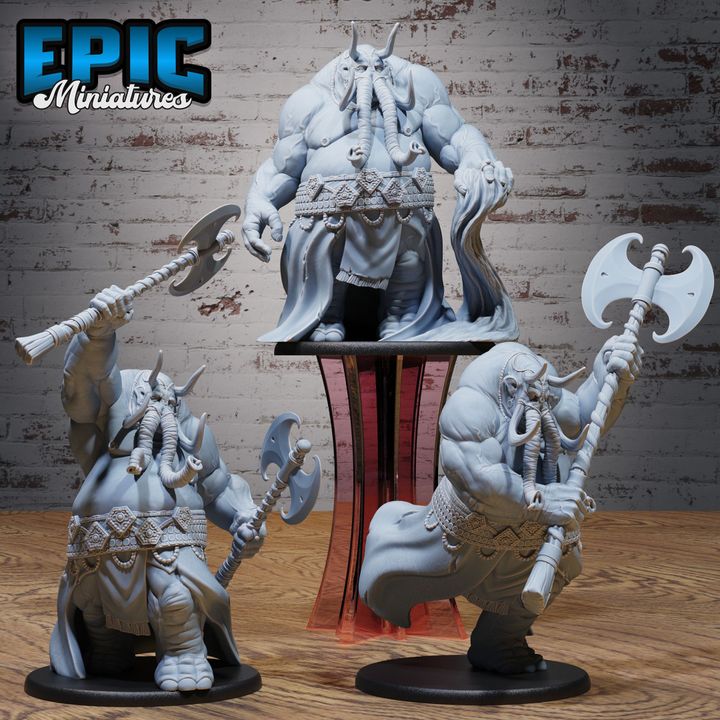 3D Resin Miniature Elder Tusk - D&D Epic Miniatures
