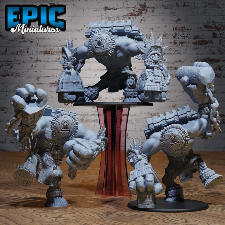 3D Resin Miniature Platform Golem - D&D Epic Miniatures
