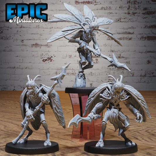 3D Resin Miniature Insect Folk Warrior - D&D Epic Miniatures