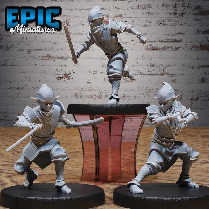 3D Resin Miniature Halfling Ninja - D&D Epic Miniatures