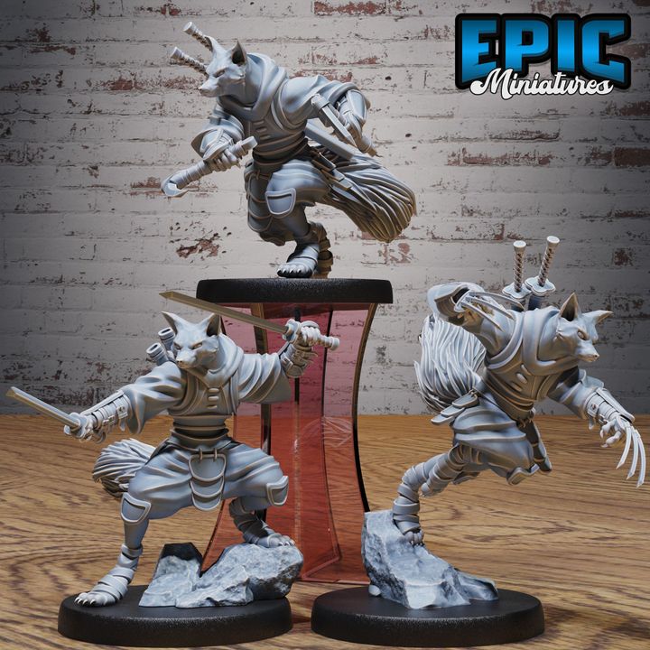 3D Resin Miniature Kitsuninja - D&D Epic Miniatures