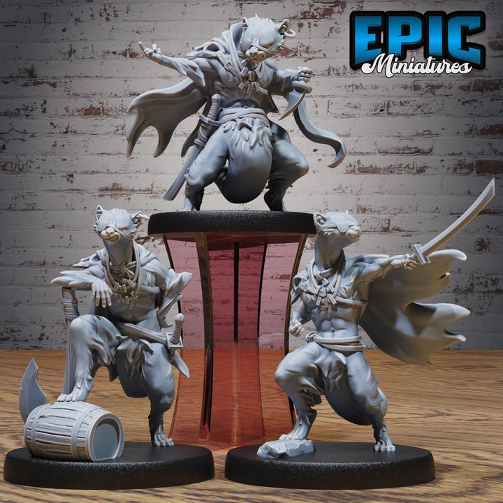 3D Resin Miniature Otterfolk Pirate - D&D Epic Miniatures