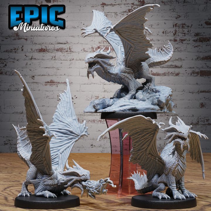 3D Resin Miniature Bronze Dragon Wyrmling - D&D Epic Miniatures