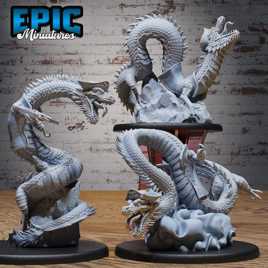 3D Resin Miniature Sea Serpent Pirate - D&D Epic Miniatures