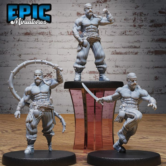 3D Resin Miniature Muscle Pirate - D&D Epic Miniatures