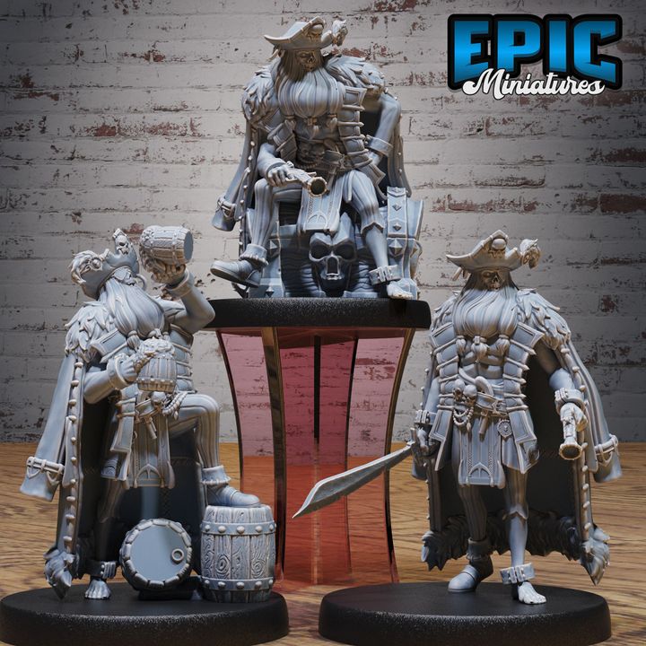 3D Resin Miniature Ghost Captain - D&D Epic Miniatures