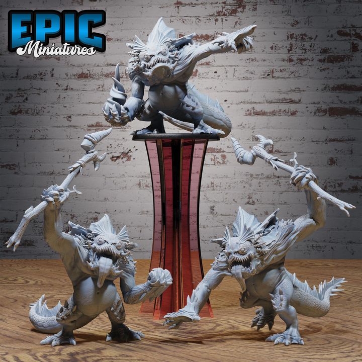 3D Resin Miniature Amphibian Beast - D&D Epic Miniatures