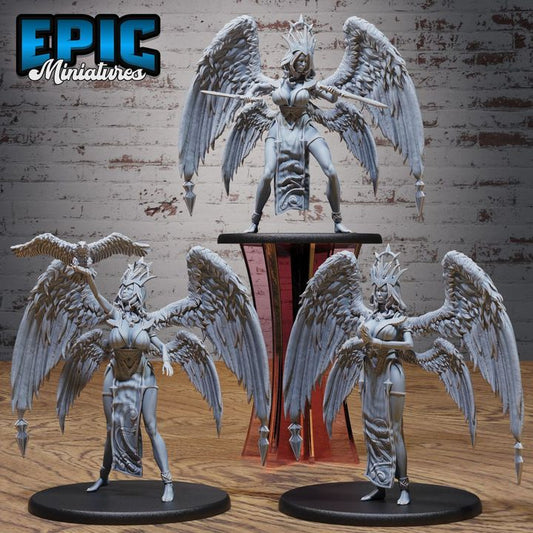 3D Resin Miniature Seraph Queen Set - D&D - Epic Miniatures
