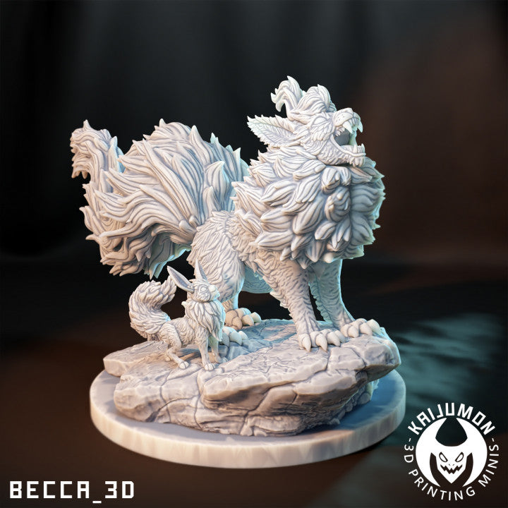 Kaijumon Fire Dog Resin Miniatures – Wyrdwood Creations Premium Miniature Models