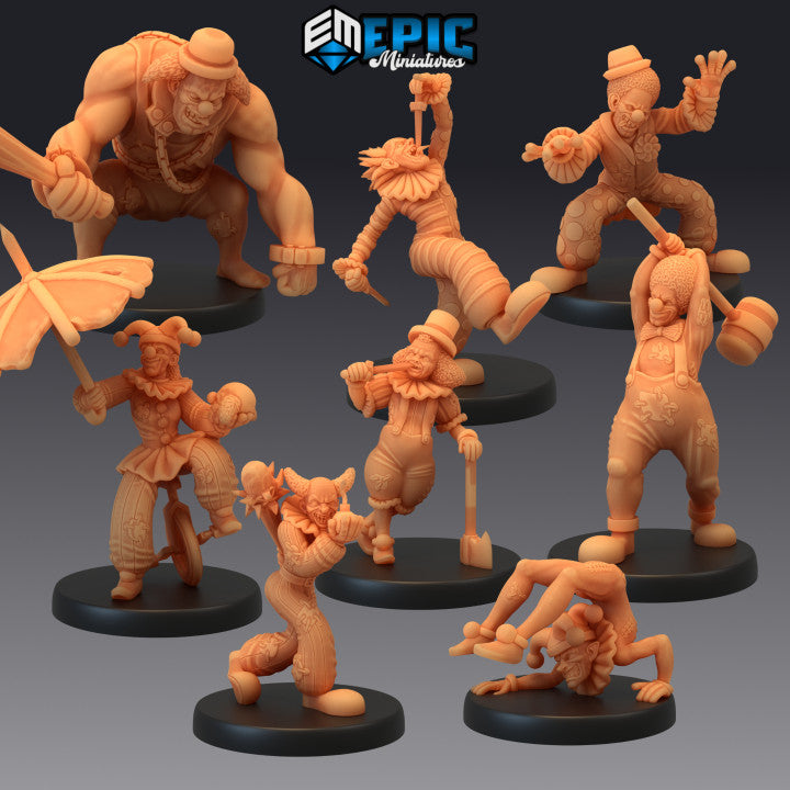 3D Resin Miniature Horror Clown - D&D Epic Miniatures