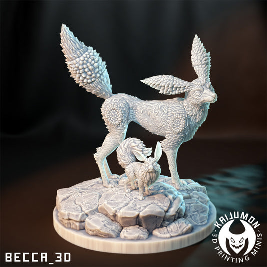 Kaijumon Dark Dog Resin Miniature – High Detail Fantasy Game Model