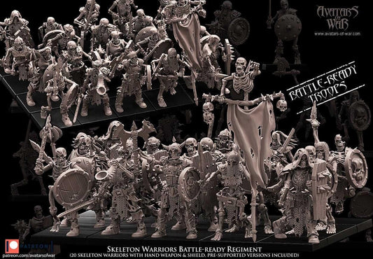 Beastman Skeleton Warriors Battle Ready regiment - Avatars of War