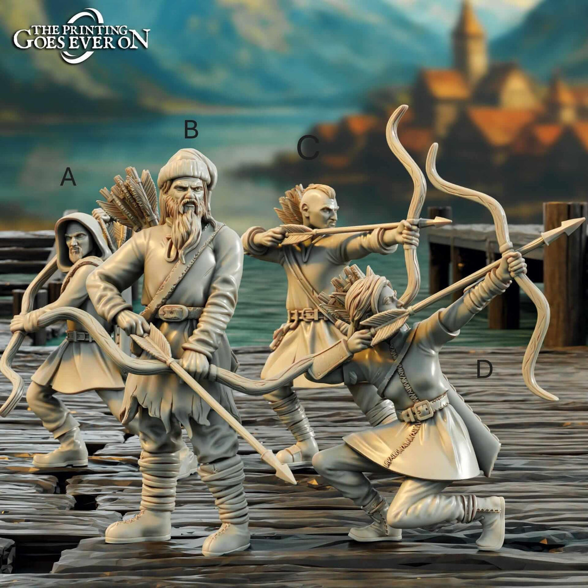 Driftport Townsfolk Militia Archers - Driftport Town - Episode V - The Printing Goes Ever On