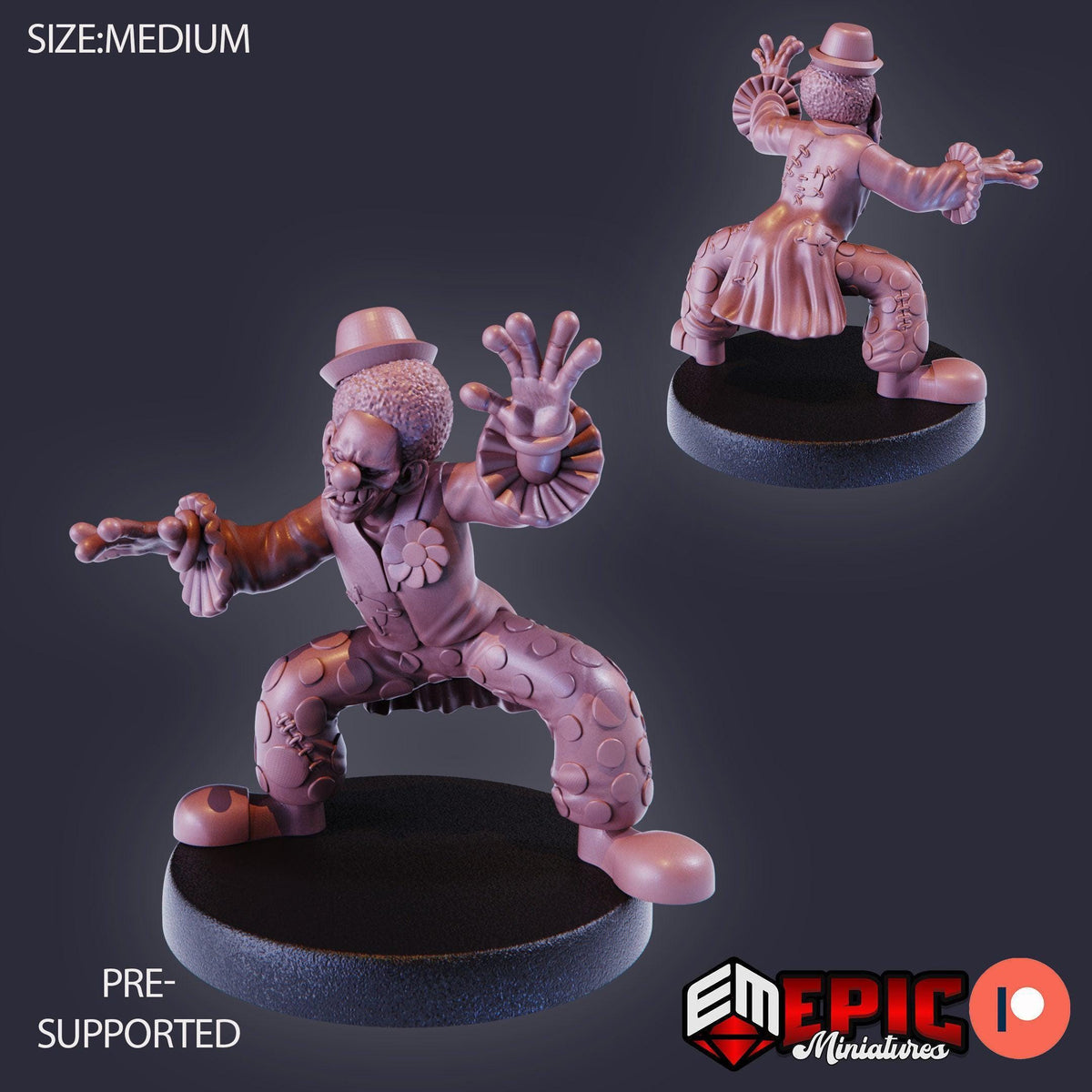 3D Resin Miniature Horror Clown - D&D Epic Miniatures