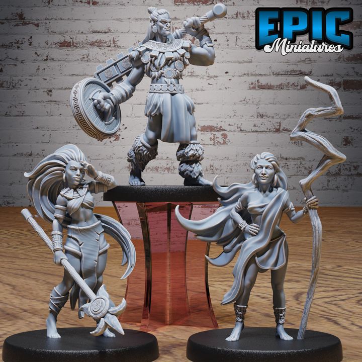 3D Resin Miniature Aztec Tribe Lancer - D&D Epic Miniatures